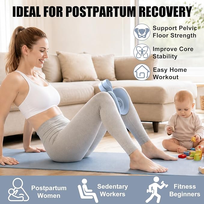 Pelvic Floor Exercise Devices 35lb Resistance Kegel Thigh Trainer with Band | Pelvic Floor Muscle Training, Inner Thigh Exerciser, Postpartum Recovery Support for Women, Suitable for Women and Men