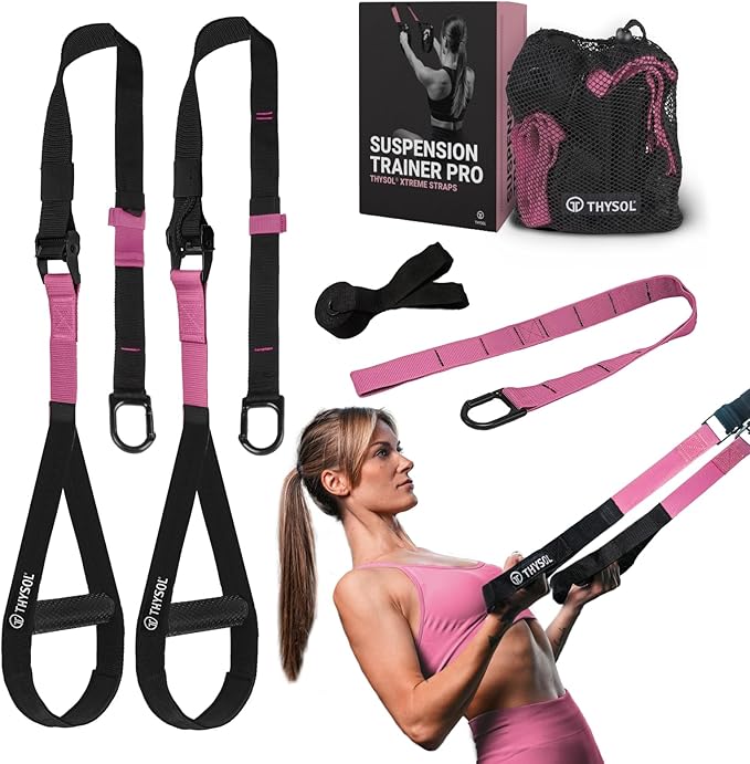 THYSOL Resistance Trainer Pro Xtreme Straps Army | Sling Trainer Set with Adjustable Door Anchor | Fitness Home Workouts - Suitable for Travelling & for Training Indoor & Outdoor