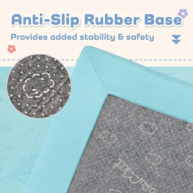 1.3" Thick Baby Play Mat for Floor,28x72 Bedside Rugs, Non-Slip | Ultra Soft Playmat for Baby,Tummy Time Foam Mats,Cushioned for Infant,Kids and Toddler Crawling,Easy Care