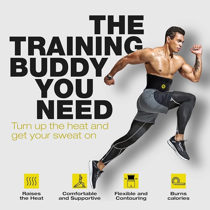 Premium Waist Trimmer & Trainer Belt for Men and Women - Sweat-Enhancing Slimming Wrap for Stomach, Adjustable Fit