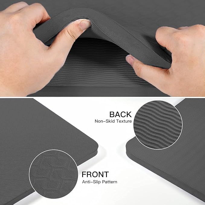 Hatha Yoga 4/5 inch TPE Yoga Mat Fitness & Exercise Mats Large Size 72"L x 32"W Non-Slip Anti-Tear For Women Men