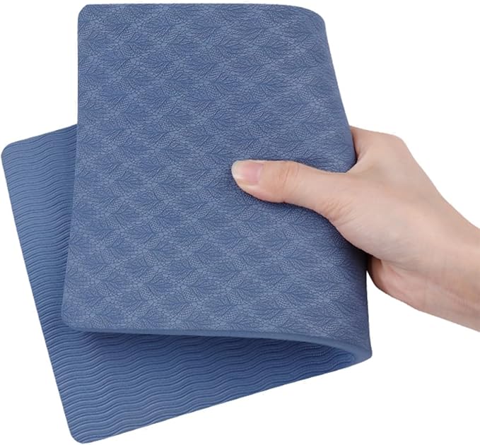 2-Pack TPE Yoga Knee Pads & Exercise Mat - Extra Thick Non-Slip Support for Plank, Push-Up, Kneeling, Pilates & Floor Workouts - Full Body Protection for Knees, Elbows, Wrists - Ideal Yoga Essentials for Women & Men