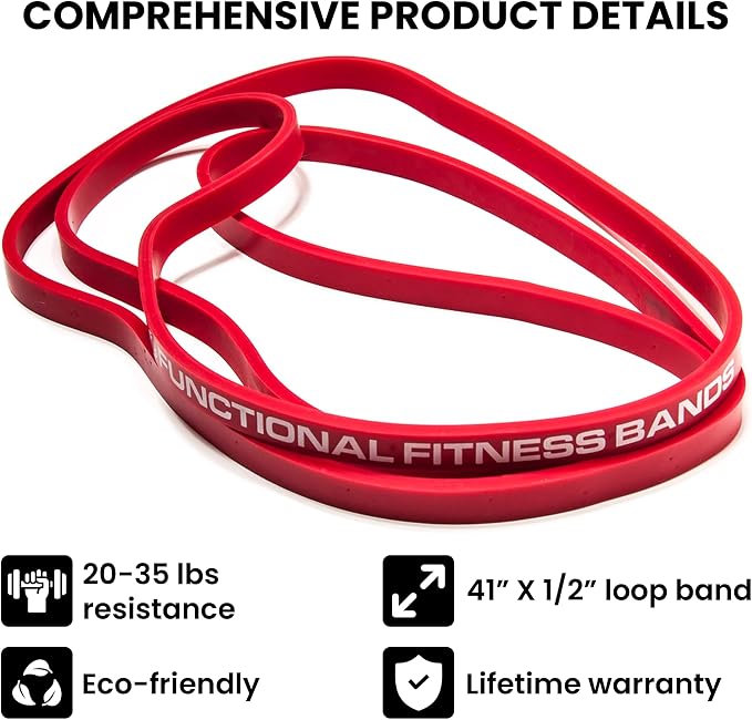 Rubberbanditz Pull Up Assist Resistance Bands Heavy Duty Loop Exercise Workout Bands for Powerlifting, Mobility, and Stretching