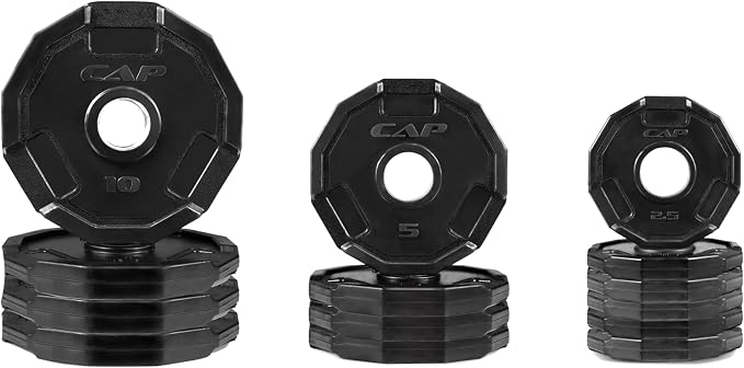 CAP Barbell 2-Inch Olympic Cast Iron Plate Weight Set | 75-285 lbs | Multiple Options
