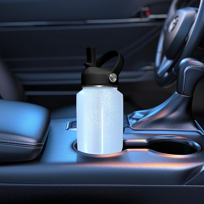 SENDESTAR 32oz Stainless Steel Water Bottle(Cold for 48 Hrs, Hot for 24 Hrs),Double Wall Vacuum Insulated Bottle with Straw Lid, Spout Lid and Flex Cap, Fit in Any Car Cup Holder