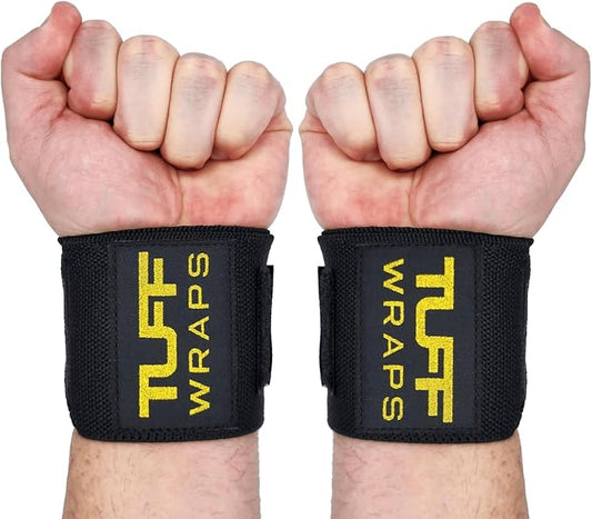 TuffWraps 16" Wrist Wraps: No Thumb Loops, Quality Gym Wrist Wraps for Weightlifting, Bench Press, Powerlifting, and Cross-Training—Try The Belt Loop Tightening System