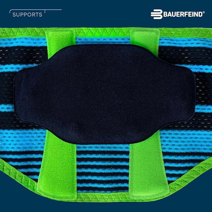 Bauerfeind Sports Back Support - Breathable Compression - Back Panel Features Anatomically Contoured Pad with Nubs for Massaging Effect - Air Knit Fabric Breathable, Durable, Washable