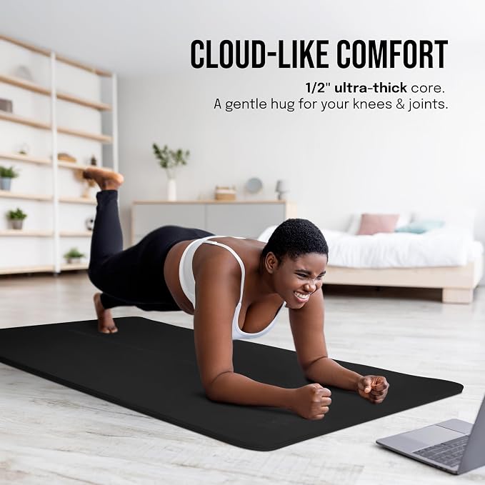 Gogokiwi Extra Wide Yoga Mat for Men Women (72"L x 36"W) Non Slip Fitness & Exercise Mat with Alignment Marks for Yoga, Pilates, Floor Workouts
