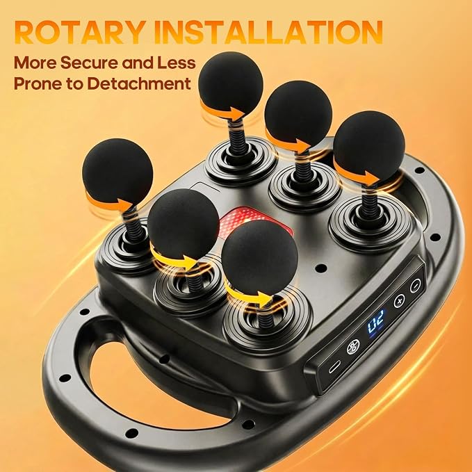 AERLANG Massage Gun Deep Tissue 6 Head Muscle Massager,Back Massager for Pain Relief,Percussion Massage Tool Handheld Messager with 9 Levels & 4 Modes Christmas Gifts White Elephant Gifts for Adults
