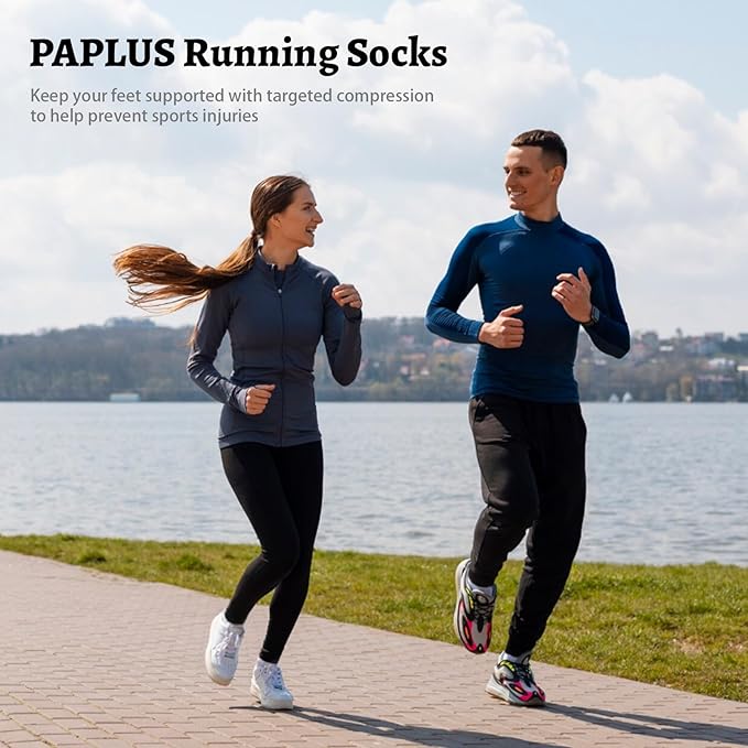 Ankle Compression Socks Men & Women with Arch Support for Running 6 Pairs | Low Cut Ankle Socks with Tab, Breathable Socks for Walking, Gym, Yoga, Cycling, Travel, or Everyday Use