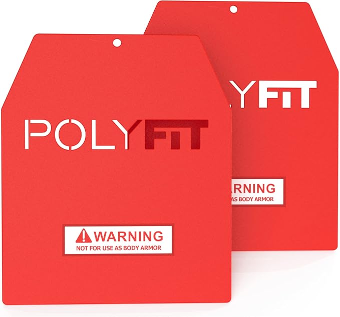 Polyfit Weight Vest Plates - Weighted Plates for Strength Training Vests | Sold in pairs, 4/6/9/14/19 lb options, steel construction, fits Polyfit vests, rucking backpacks and most weighted vests