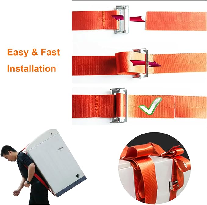 Furniture Shoulder Straps,One-Person Shoulder Lifting and Moving Strap with Adjustable Handle Straps for Harness Moving Furniture & Appliances Heavy Objects