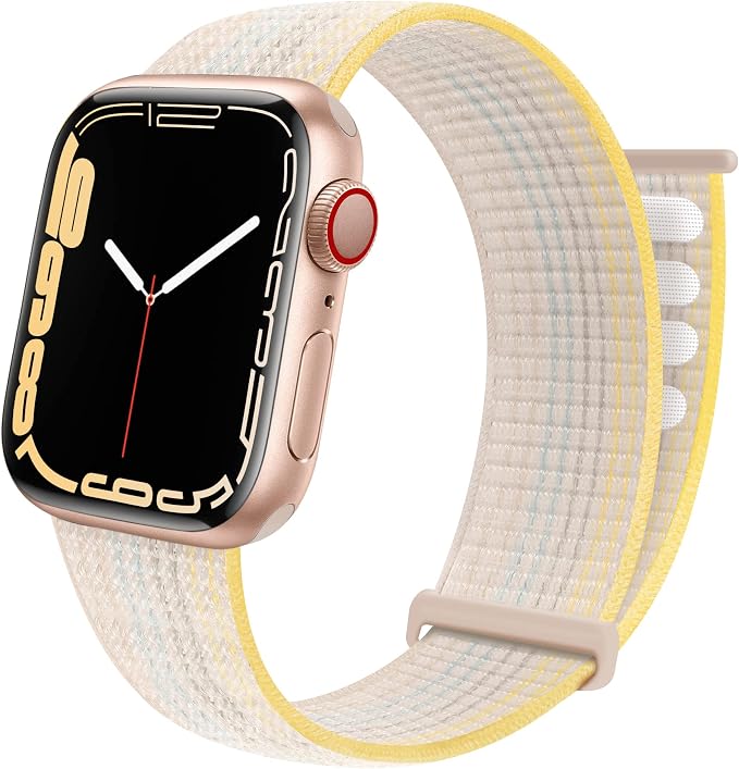Sport Loop Band Nylon Women Men Stretchy Elastic Braided Wristband | Nylon Sport Loop Wristband Compatible with Apple Watch Ultra 2 38/40/41/42/44/45/46/49mm For iWatch Series 1-11 SE