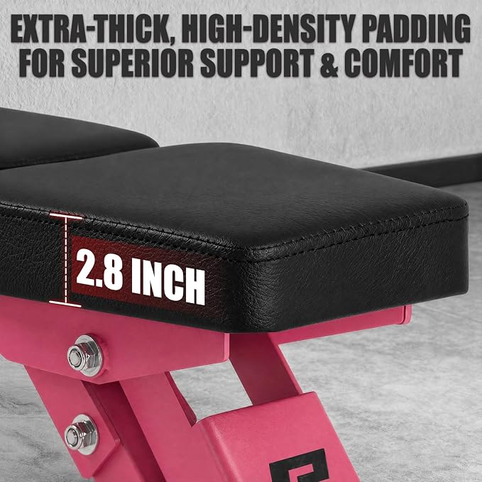 RitFit 3-Section Adjustable Weight Bench for Home Gym, 1600LB Capacity | Incline Decline Flat, 10 Backrest & 5 Headrest Positions, Full Body Strength Training with 14GA Steel Frame