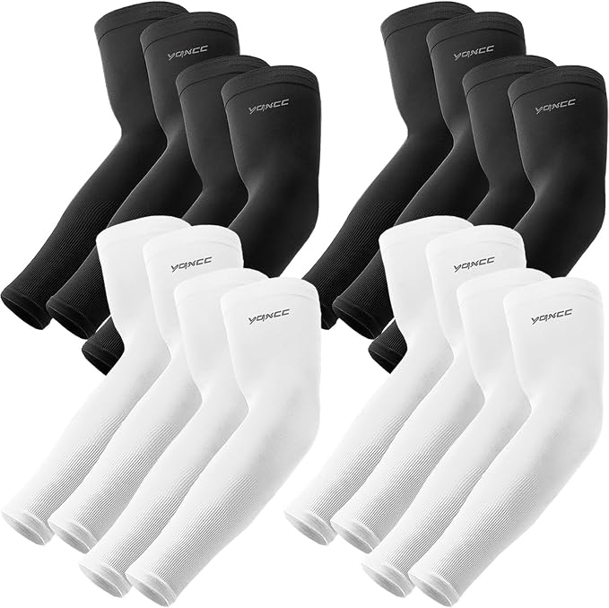 YQXCC Arm Sleeves Cooling UV Sun Protection Sport Compression for Men Women | UPF50, Tattoo Coverage, Lightweight, Breathable, Seamless Cover Arms, Daily Wear, Outdoor Work, Basketball Baseball Golf