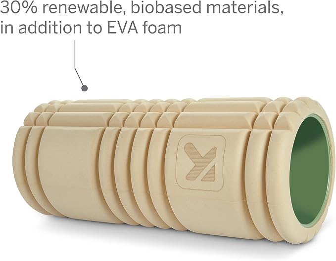 TRIGGERPOINT Performance Therapy Grid Patented Multi-Density Foam Massage Roller (30% Renewable Materials) Exercise, Deep Tissue Muscle - Muscle Pain&Tightness, Improves Circulation (13"), Tan