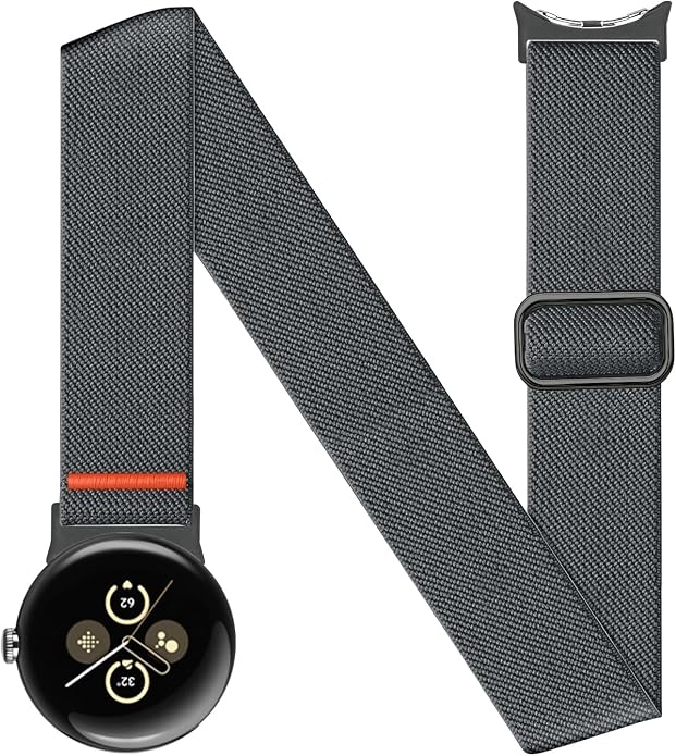 Sport Ankle/Arm Band Compatibel with Google Pixel Watch 1/2/3 4 (41mm) Google Pixel Watch 4 3 （45mm）,Elastic Nylon Arm Bands for Google Watch Men/Women
