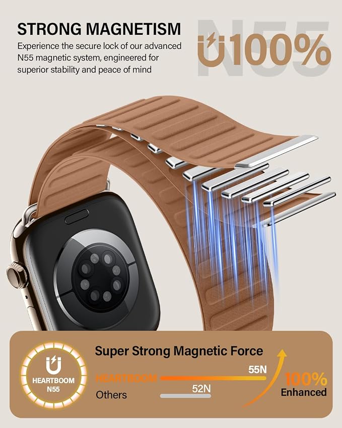 Magnetic Link Sport Band Compatible with Apple Watch Bands for Men Women | Patented Solo Loop Band 40mm 38mm 41mm 44mm 45mm 42mm 49mm, Sport Strap for iWatch Series 11 10 9 8 7 6 5 4 3 2 1 Ultra SE