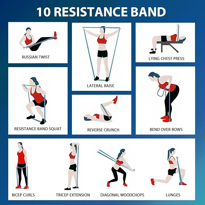 LEEKEY Pull Up Assistance Bands,Muit Levels Resistance Bands for Senior/Adults,Exercise Bands with Door Anchor, Strength Bands for Fitness Training, Physical Therapy,Home Gym Workouts