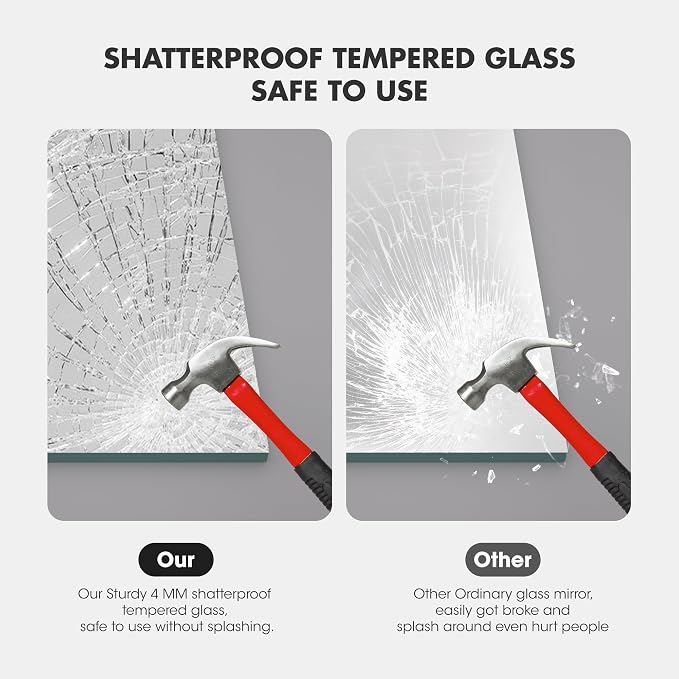 Hasipu Home Gym Workout Mirror 40" L x 30" W-2pcs Large Full Length Mounted Full Body Frameless Mirror for Workout, Yoga, Garage, Bedroom, Dance