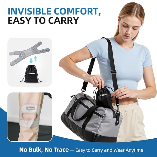 CAMBIVO Patella Tendon Support Knee Strap with Gel Pad and Side Stabilizers, Lightweight Knee Brace for Women and Men, Adjustable Knee Support for Knee Pain Relief, Running, Workouts (Gray, L/XL)