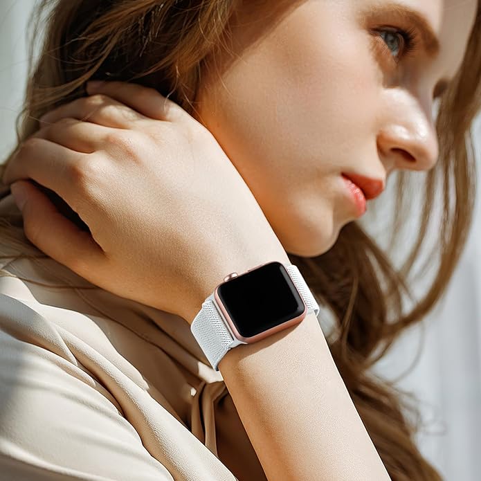 Lerobo Braided Band Compatible with Apple Watch Series 11 10 9 8 7 46mm 45mm 41mm Ultra SE 3 2 1 49mm Series 6 5 4 3 44mm 40mm 38mm 42mm Men iWatch Bands Women Stretchy Nylon Solo Loop Sport Strap