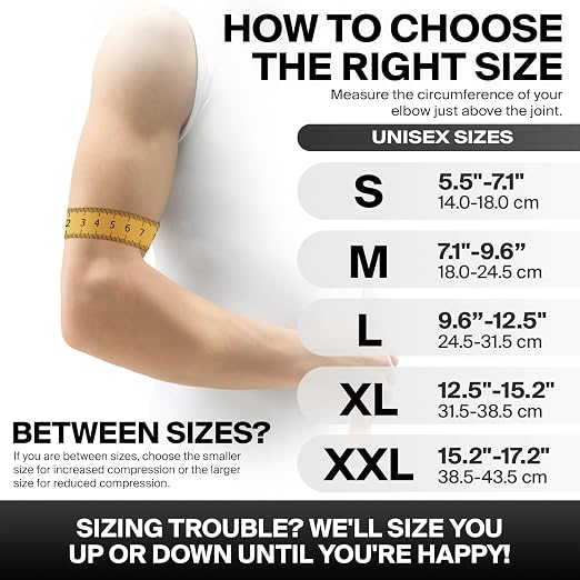 DR. BRACE® Elite Elbow Brace Support, Breathable Elbow Compression Sleeve with Gel Pad for Golfer's, Tennis Elbow & Tendonitis Treatment & Pain Relief
