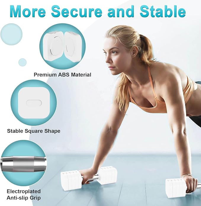 Hezeyferg 30.8LB Adjustable Dumbbell Set, Hand Weights Set for Home Gym | Each Adjustable Weight Dumbbell with 6 Levels 4.4/6.6/8.8/11/13.2/15.4lb, for Women/Men Full Body Workout