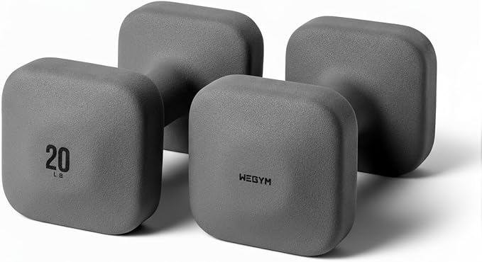 WeGym Square Dumbbells for Home Gym, Hand Weights for Strength Training