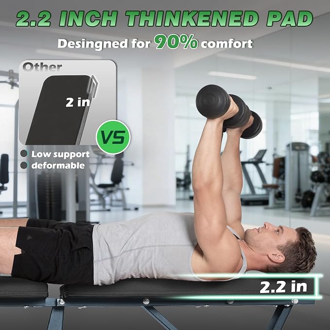 1000 LBS Adjustable Weight Bench with Roman Chair 75°to -20°FID | Utility Workout Bench for Home Gym Sit Up/Decline/Incline Bench Press Exercise Equipment Strength Training
