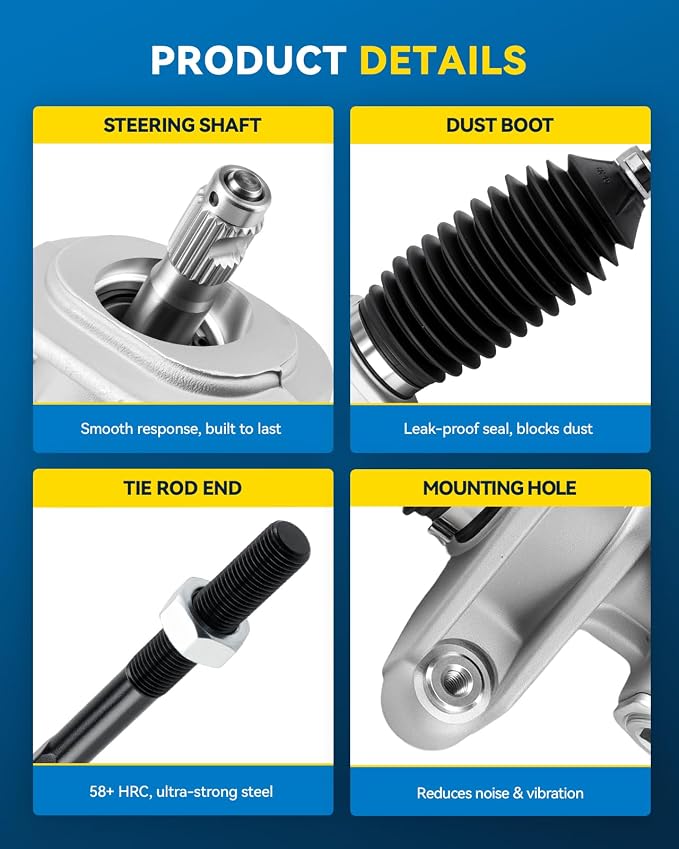 PHILTOP Hydraulic Power Steering Rack & Pinion Kit for 2000-2005 Jetta, 1998-2010 Beetle, 2000-2006 Golf, with Outer Tie Rod Ends, Replace# 26-9008