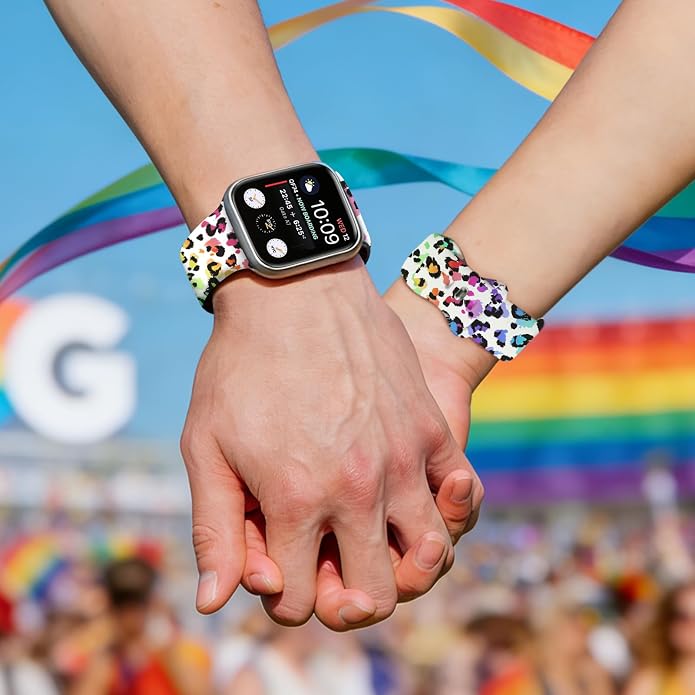 Pride Watch Band Compatible with Apple Watch Series 11 10 9 8 7 6 5 4 Ultra SE (Replacement Silicone Strap for iWatch 40mm - 49mm)