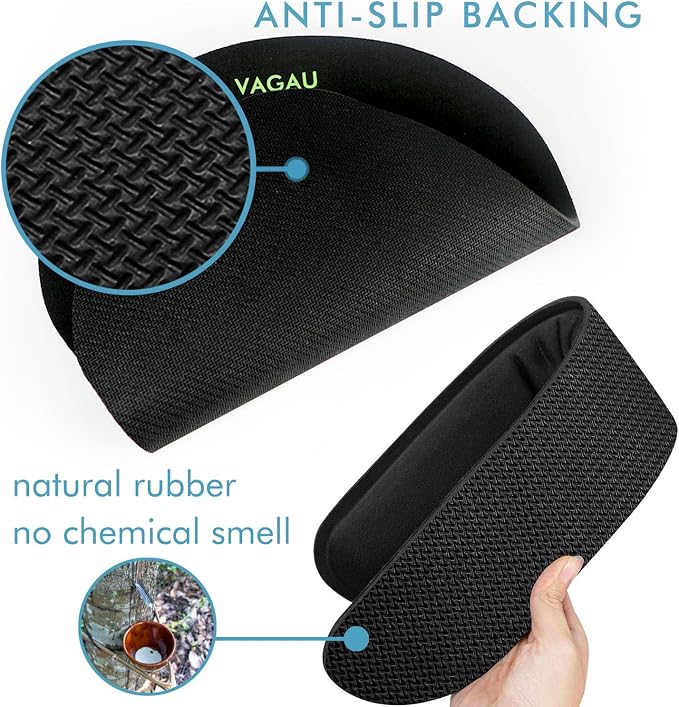 VAGAU Premium Keyboard Wrist Rest and Mouse Pad Wrist Support for 2 Pack | Ergonomic Memory Foam Set for Office, Laptop, Mac, Computer and Gaming, Comfortable Typing &Wrist Pain Relief