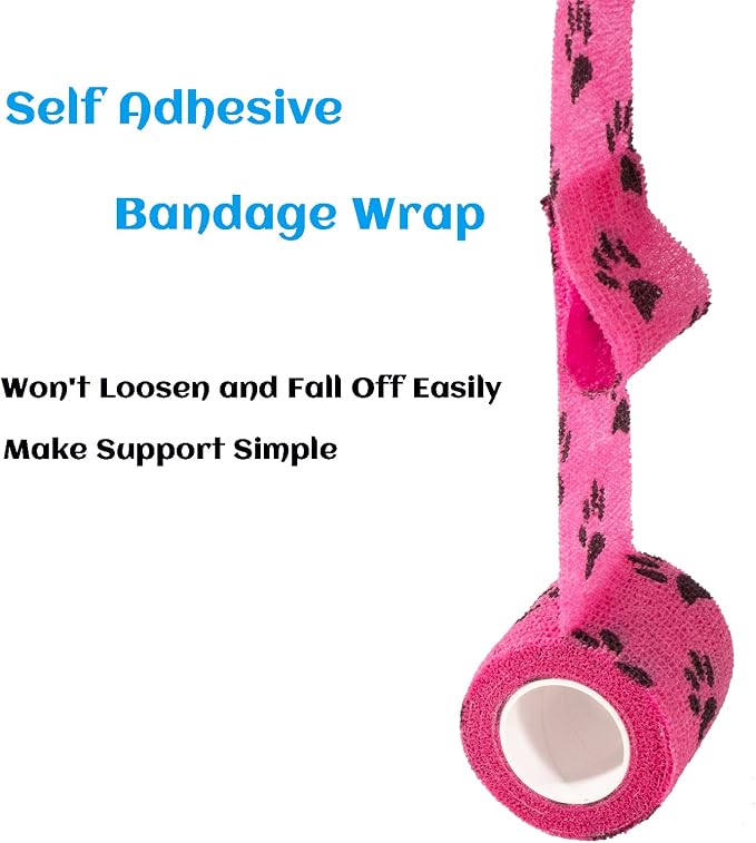 20 Rolls Dog Bandages for Wounds, Self Stick Vet Wrap for Dogs Horse, Vet Tape Elastic Self Adhesive Bandage Wrap(2 Inch 3 Inch)