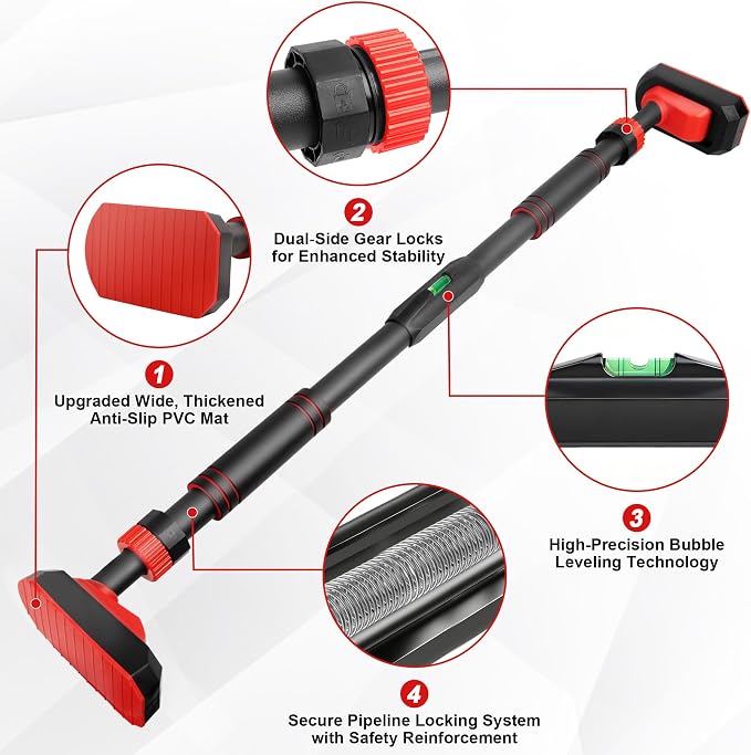 TOPOKO Pull Up Bar for Doorway, Heavy Duty Chin Up Station for Home Gym, Multi-Grip or Adjustable Door Frame Exercise Equipment for Upper Body Strength Training