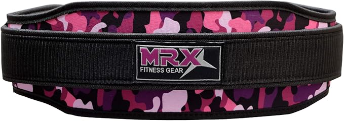 MRX Weight Lifting Belt with Double Back Support Gym Training 5" Wide Belts 11 Colors
