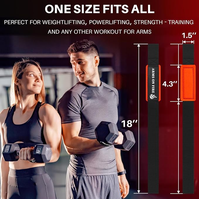 TECEUM Neoprene Padded Cotton Lifting Straps for Weightlifting, 1 Pair