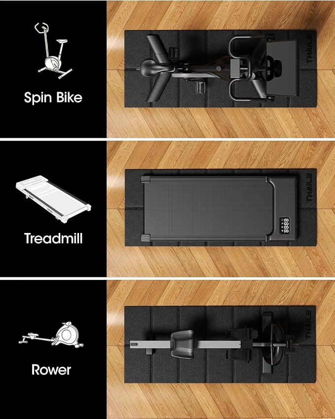Treadmill Walking Pad Mat for Carpet Floors 71x32 | Treadmill Mat for Hardwood Under Walking pad Treadmill Bike Exercise Equipment, Noise Shock Absorption, Stationary