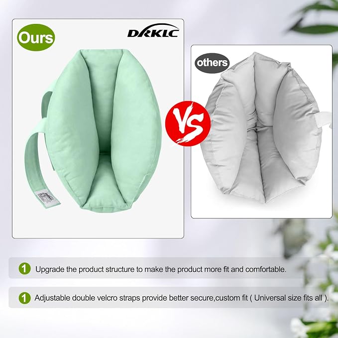 Heel Protectors for Pressure Sores,Adjustable Foot Boot Surgery Recovery Supplies for Elderly Bedridden Pressure Ulcer Ankle Pillow for Bed, Wheelchairs (Light Green - 2 Picec)