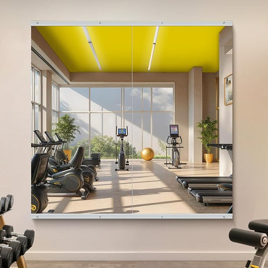 Home Gym Mirror Wall Mounted,55x28 Inch,2PCS Full Length Mirror