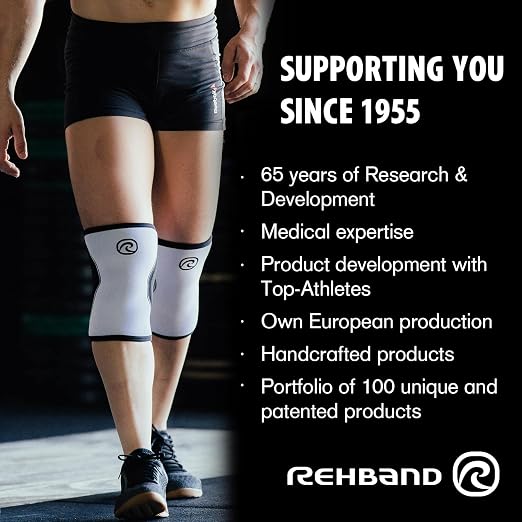 Rehband light Knee Support 3mm, Knee Sleeve for Endurance & Fitness, more stability and movement control during workout, Colour:Blue, Size:Large