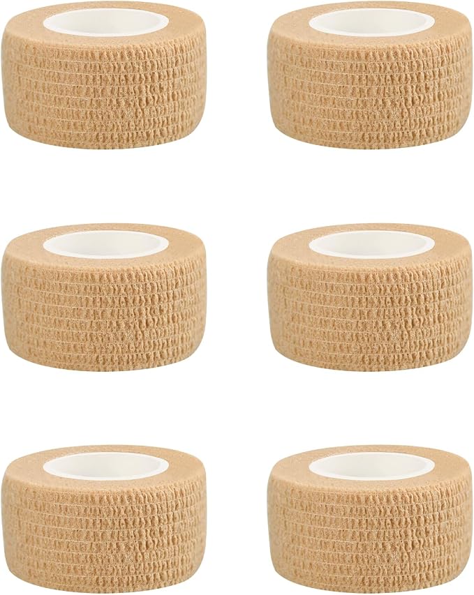 6pcs 2in Self Adhesive Bandage Wraps, 12 Colors, 5 Yard Wraps for Sports