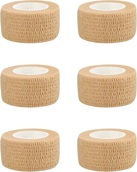 6pcs 2in Self Adhesive Bandage Wraps, 12 Colors, 5 Yard Wraps for Sports