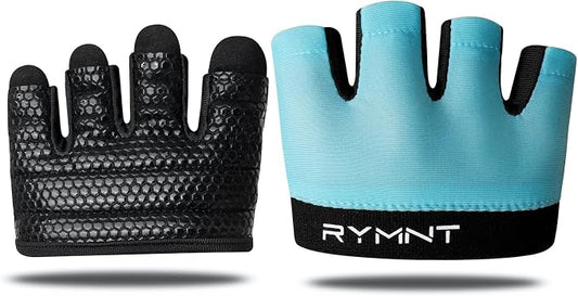 Minimal Workout Gloves for Women Men, Micro Fingerless Gym Gloves Grip Pads | Work Out Gloves for Kettlebells, Weight Lifting, Exercise, Pull Up, ,Cross Training, Silicone Grip Lifting Half Finger Gloves