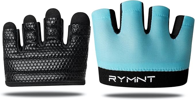 Minimal Workout Gloves for Women Men, Micro Fingerless Gym Gloves Grip Pads | Work Out Gloves for Kettlebells, Weight Lifting, Exercise, Pull Up, ,Cross Training, Silicone Grip Lifting Half Finger Gloves