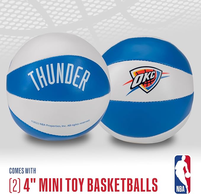 Franklin Sports NBA Toy Basketballs - 2 Pack of Kids Soft Mini Basketballs for Over The Door + Indoor Hoops - NBA Fan Shop