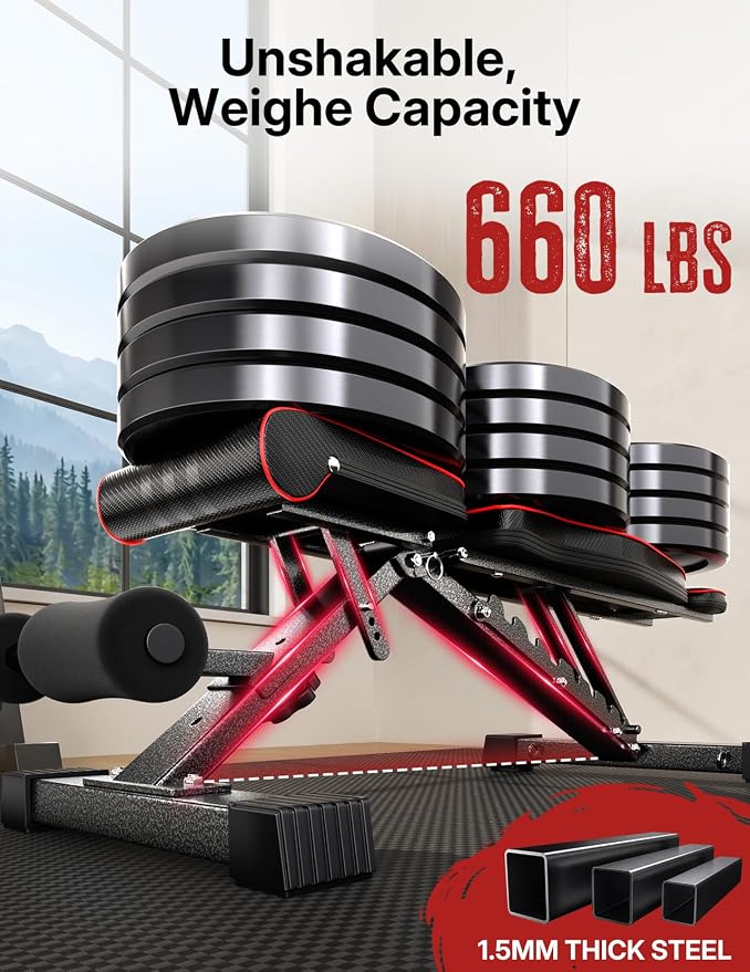Multi-Function All in 1 Weight Bench Set - Multi-Positions Heavy Duty Weight Lifting Sit Up Bench Workout Benchs Folding Bench Press for Home Gym