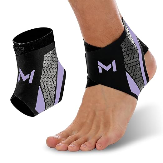 Ankle Brace Compression Support Stabilizer for Men Women, Ankle Support with Adjustable Wrap for Sports Training and Daily Activity, Protection Plantar Fasciitis Relief,Tendonitis,Sprained(Purple)