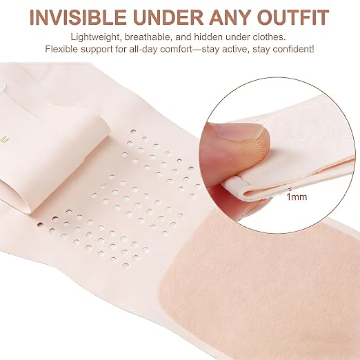 RANDY SUN Back Support for Women Ergonomic, Lightweight Posture Corrector for Office, Commute, No Pinching or Slipping, Improve Slouching Gentl, Pink,S-M