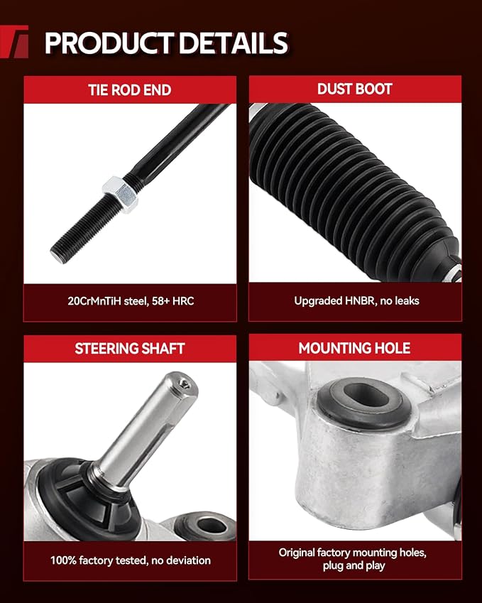 Torchbeam Manual Steering Rack & Pinion Assembly Fit for 2007-2009 Escape Limited/XLS/XLT, Mariner, Replaces OEM 1G-1816